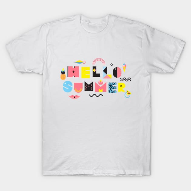 Hello Summer T-Shirt by powerwords